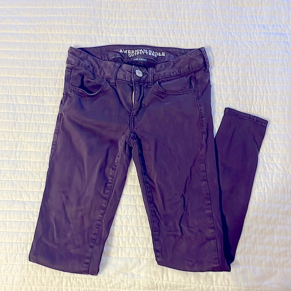 American eagle outfitters Plum Purple Jegging skinny Jeans size 2 Super stretch - Picture 1 of 3